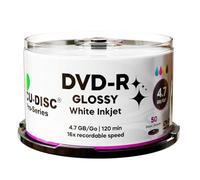 Acu-Disc Pro-Series Glossy White Inkjet DVD-R 4.7GB 120min 16x - Full-Face Hub Printable Blank Recordable Discs for Duplication, Video & Media Production (100)