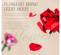 Acu Store Flower Bouquet Building Set - Botanical Brick Collection, Decoration Kit for Home & Office, Creative Gift for Adults & Teens, Perfect for Birthdays & Special Occasions (Flower Bouquet Rose)