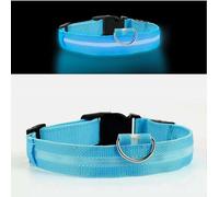 Acu Store LED Light-Up Dog Collar - USB Rechargeable, Waterproof, Adjustable Safety Collar with 3 Lighting Modes for Small, Medium, Large & XL Dogs (Blue, Large)
