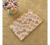 Acu Store Pet Blankets Luxury Soft Flannel Fleece Throw - Dog Cat Hamster Guinea Pig Rabbit Fur Baby - Soft And Breathable, Multiple Uses, Easy Care With Cute Paw Prints (Brown, 76x52cm)