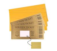 Acual 3 Pcs Golden Ticket Scratch-off Cards with Envelopes,Scratch & Reveal Surprise Ticket for Writing Your Own Special for Birthday, Gifts for Girlfriends,Wives,Valentine's Day Cards