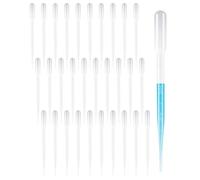Acual 30 Pcs Pipette,3ml Pipettes Plastic Pipette Dropper Transparent Measuring Transfer Pipettes,Eye Dropper, for Transfering Water,Perfume,Oils,Essential,Liquid,Makeup Tool,Lab