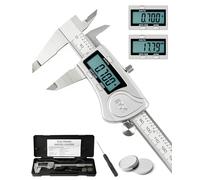 Acual Digital Vernier Caliper 150mm (6 Inch), Stainless Steel Electronic Calipers Measuring Tool with Large LCD Display, Inch/mm Conversion, IP54 Waterproof for DIY, Workshop & Engineering