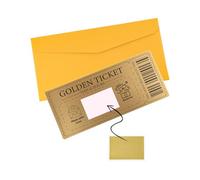 Acual Golden Ticket Scratch-off Cards with Envelopes,Scratch & Reveal Surprise Ticket for Writing Your Own Special for Birthday, Gifts for Girlfriends,Wives,Valentine's Day Cards, Christmas Cards