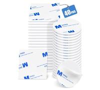 Acual Heavy Duty Double Sided Tape, 40-Piece Mounting Pads | Extra Strong Waterproof Adhesive Pads In Square And Round Shapes For Indoor And Outdoor Wall Mounting