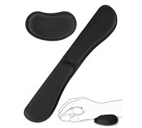 Acual Wrist Rest Keyboard and Mouse Set, Comfortable Memory Foam Mouse Mat with Anti-Slip Grip, Easy Typing, Pain Relief, Premium Memory Foam for Office Computer Laptop Working Gaming