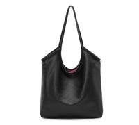 ACUARIO Reversible Tote Bag for Women | 12L Dual-Sided Shoulder Bag, PU Leather & Cotton-Poly Handbag, Lightweight Hobo with Magnet Snap, Work Travel Commute