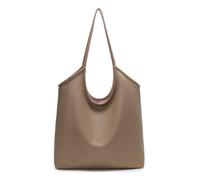 ACUARIO Reversible Tote Bag for Women | 12L Dual-Sided Shoulder Bag, PU Leather & Cotton-Poly Handbag, Lightweight Hobo with Magnet Snap, Work Travel Commute