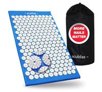 Acubliss Premium Acupressure Mat -Acupuncture Mat 8,358 Nails for Increased Energy, Stress, Back Pain & Neck Pain Relief, Deep Sleep, Relaxation - Massage Mat - Carry Bag, Size 68 x 42 x 2 cm, Blue
