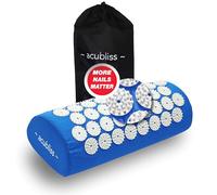 Acubliss The Comfortable Acupressure Pillow - 2,142 Nails Acupuncture Neck Pillow for Neck & Back Pain & Stress Relief - On-the-Go Massage Pillow with Carry Bag, Size 37 x 15 x 10 cm, Blue