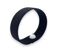 AcuBracelet Calming Acupressure Wristband for Focus, Habit Support & Emotional Balance - Black Slip-On Snap Band - AcuSnap Style, X-Large 9, Natural Rubber Latex, no gemstone