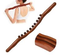 Acucare Wood Massage Tools Lymphatic Drainage Massager Stick for Body Neck Shoulder Back Massager Scrape Therapy (10 Beads (points)
