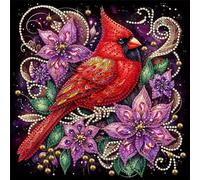 Acudotr Diamond Painting Kits for Adults Cardinal, 5D Special Shape Diamond Art Kits for Beginners, Crystal Rhinestones Diamond Painting for Home Wall Decoration, 12×12 Inch