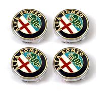 ACUMLS Car Hub Centre Caps for Alfa Romeo MiTo 2008-2013, Waterproof Hubcaps DustProof Rims Badge Wheel Center Caps Exterior Decoration Accessories 4pcs,A-60mm