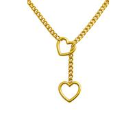 Acun Star and Moon Chain Necklace For Women O Ring Slip Chain Chokers Rhinestone Lust Chain Submissive Collar Choker, Stainless Steel, No Gemstone