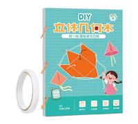Acunny 3D Geometry Mathematics Learning Book, 3D Geometry Learning Toy with 9/12/15 Bodies - Interactive Educational Game for Students Teenagers Homeschool Beginners Preschool Children Travel Group