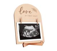 Acunny Baby Ultrasound Photo Frame, Ultrasound Photo Frame, Wooden Double Sided Panel, Modern Keepsake Frames, Baby Announcement Board, Modern Stable Photo Frame, Frames
