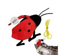 Acunny Cat Sound Toy, Cat Neck Toy, Beautiful Sound Ladybug Catnip Ball, Vibration Sensitive, Hangable, Self-Understanding Game for Kittens