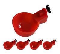 Acunny Chicken Drinkers, Pack of 5 Water Cups, Automatic Water Cup, Poultry Water Dispenser Kit, Chicken Water Cup, Poultry Drinking Bowl for Chickens, Ducks, Birds, Turkeys, etc
