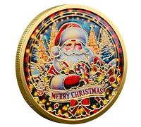 Acunny Christmas Coin,Christmas Challenge Coin - Metal Coin | Christmas Commemorative Coin, Souvenir Coin, Christmas Decorations, Christmas Stocking