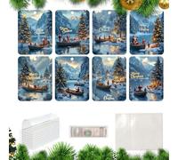 Acunny Christmas Money Clip, Christmas Money Clip | Money Clip Holder with Fun Decorations for Christmas Tree, 8 Pieces - Santa Money Dispenser Money Cards, 40, Se référer au descriptif, Refer to