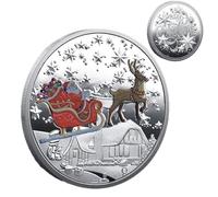 Acunny Coin, Christmas Coin - Christmas Elk Christmas Gold Coin,Colorful Christmas Challenge Coin, Coin for Family,Friends,Women