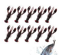 Acunny Crayfish Bait - Crankbait Realistic Crayfish Lure 10 Pieces, Lifelike Swimmer Soft Lure for Freshwater Saltwater River Lake Aquarium