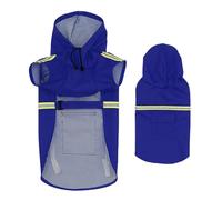 Acunny Dog Raincoat, Dog Rain Poncho, Waterproof Dog Poncho with Reflective Strip, Adjustable Pet Coat Poncho with Hood and Reflective Strip, Highly Visible,