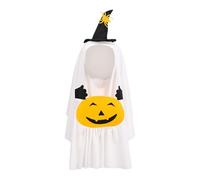 Acunny Ghost Pet Costume, Halloween Costumes for Dogs - White Pumpkin Witch Hat Ghost Costume, Cosplay Costume for Dogs and Cats, Outfits for