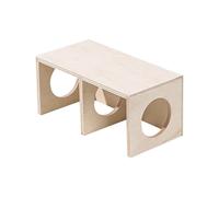 Acunny Hamster Tunnel 2 Chamber Wooden Room for Hamsters - Wooden 2 Bedroom Hamster Indoor House | Hide & Explore Toy Multi-Piece Small Animal Maze