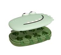 Acunny Ice Cream Moulds - 8 Cavities Silicone with Dinosaur Lid, Sticks Included, Easy Release for Cheese, Fruit Juices and Festive Desserts