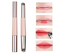 Acunny Lipstick Applicator, Silicone Lip Brush, Silicone Makeup Applicator, Multipurpose Lipstick Shine Makeup Brush Tool, Soft Double Head Lip Oil Brush with Lid for Women and
