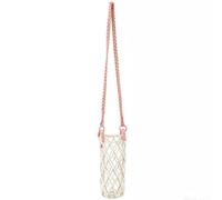 Acunny Macrame Bottle Holder Adjustable Long Shoulder Strap Portable, White, Siehe Beschreibung, See description
