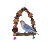 Acunny Natural Perches for Birds, Wooden Perches for Parakeets | Play Structure with Rattan Ball for Indoor Nesting and Resting by the Window