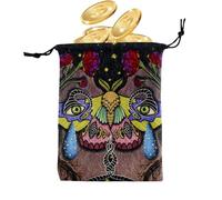 Acunny Oracle Tarot Velvet Pouch Thick Tarot Storage Bag Thick Velvet Packaging Pouches Symbol Lanyard Protective Bag Card