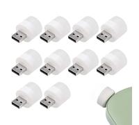 Acunny Plug In USB Night Light, USB Bulb for Lamp, Set of 10 Small LED Plug-in Light Night, Home Atmosphere Amp, Warm White LED Bedroom Lamp for Toilet