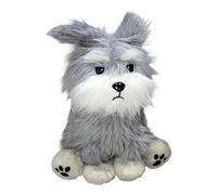 Acunny Plush Dog Toy for Children, Schnauzer Dog Interactive, Plush Animal Model Sleeping Companion Collection for Teens Adults