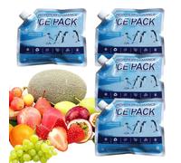 Acunny Reusable Ice Packs for Cool Bags, 4 Cooling Elements, Foldable Leak-Proof Reusable Cooling Accessories for Travel, Picnic, Outdoor Activities
