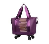 Acunny Rolling Travel Suitcase - Personal Carry-on Luggage with Wheels, Travel Bag with Wet and Dry Separation and 360 Degree Rotating Wheels for Shopping and Holidays, purple, Consulte la descripción