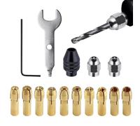 Acunny Rotary Tool Collet Nut Set, Rotary Chuck Nut Set, Accessories for Quick Change Chuck Rotary Tools - Steel Rotary Tools, Sturdy Collet Nut Set for Men