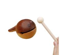 Acunny Small Instruments | Cartoon Style Wooden Fish Drum - Wooden Percussion Instrument Decorative Toy for Office Home Decoration Meditation Men Women Work and Travel