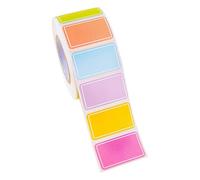 Acunny Stickers with Coloured Labels, Stickers with Colour Coding Labels, Pack of 500 Name Tags, Moving Labels - Self-Adhesive Plain Labels for Moving Boxes, Name Tags