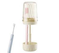 Acunny Toothbrushes Travel Case, Practical Travel Case for Toothbrushes, Waterproof, Lightweight, Multifunctional Cosmetic Set for Hygiene Organisation on Hotel Holidays and On the Go, White, see