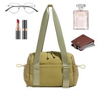 Acunny Travel Shoulder Bag, Women Duffle Bag for Travel - Tote Gym Nylon Shoulder Bag with Dry Wet Separated - Weekender Overnight Pack Sports Storage Organiser, Toilets, Green, see description, See