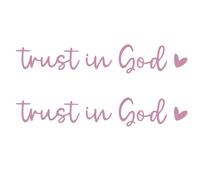 Acunny Trust In God Rearview Mirror Sticker Christian Decal Accessories Inscription Trust In God, Message Divines Drives Affirmation For Vehicle