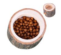 Acunny Turtle Feeding Bowl - Reptiles Feeding Station | Natural Wood Design Feeding Bowl for Gecko Bearded Dragons Hermit Crab and Aquarium Decoration