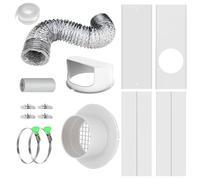 Acunny Window Channel Set, Ventilation Set for Interior Dryer, Ventilation Seal Plates for Window Dryer, Dryer Vent Parts, Tumble Dryer Connection for Sliding, Dryer Accessories
