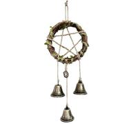 Acunny Witch Bells, Boho Wind Chime, Vintage Hanging Pentagram Charm Witch Bells - Aesthetic Things Witch Supplies, Decorative Door Knob Bells for the Shop in the Dorm