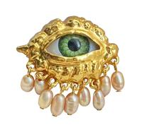 Acunny Women's Evil Eye Ring, Evil Eye Tassel Ring, Vintage Metal Devil Eye Ring with Tassel - Finger Fashion Ring, Fashionable Jewellery for Women and Girls for Dating, Home, Work, Siehe