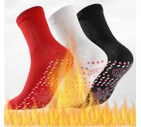 Acupoint Massage Self-Heating Therapy Socks 2 Pairs (Black)